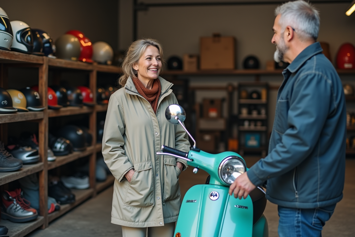 Femme souriante discute du prix d