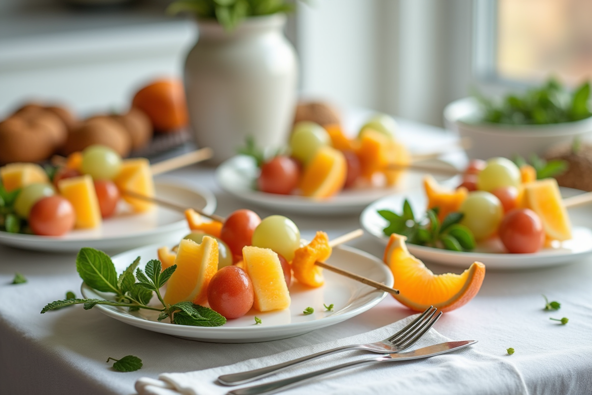 brochettes fruits